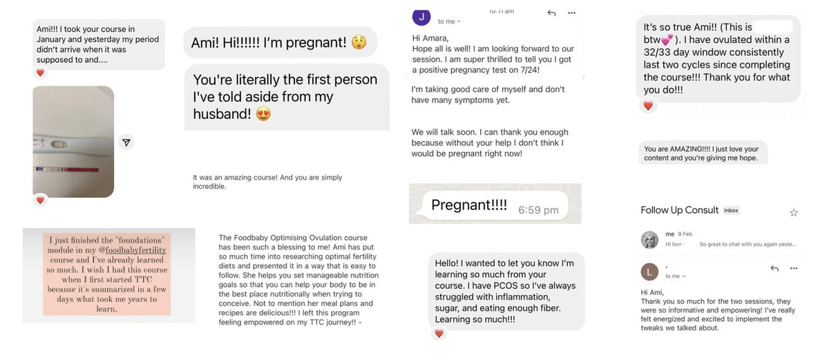 Messages from readers of Eat Your Way To Fertility